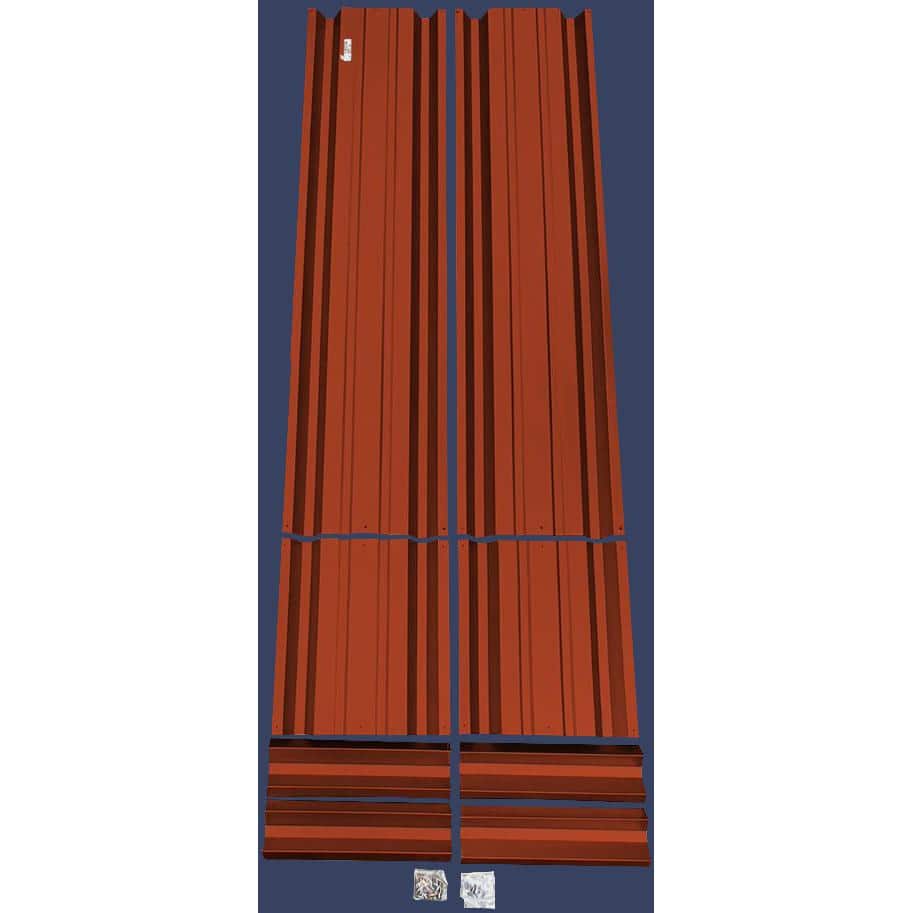 ALL METAL WORKS 24 inch by 72 inch Rectangle Barn Red Metal Planter Box PTTM2X6X18-BARNRED