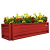 ALL METAL WORKS 24 inch by 72 inch Rectangle Bright Red Metal Planter Box PTTM2X6X18-BRIGHTRED