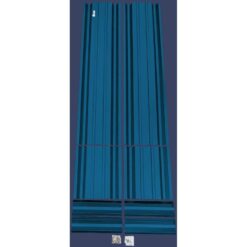 ALL METAL WORKS 24 inch by 72 inch Rectangle Gallery Blue Metal Planter Box PTTM2X6X18-GALLERYBLUE