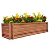 ALL METAL WORKS 24 inch by 72 inch Rectangle Copper Metallic Metal Planter Box PTTM2X6X18-COPPERMETALLIC