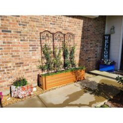 ALL METAL WORKS 24 inch by 72 inch Rectangle Copper Metallic Metal Planter Box PTTM2X6X18-COPPERMETALLIC