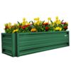 ALL METAL WORKS 24 inch by 72 inch Rectangle Emerald Green Metal Planter Box PTTM2X6X18-EMERALDGREEN
