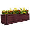 ALL METAL WORKS 24 inch by 72 inch Rectangle Burgundy Metal Planter Box PTTM2X6X18-BURGUNDY