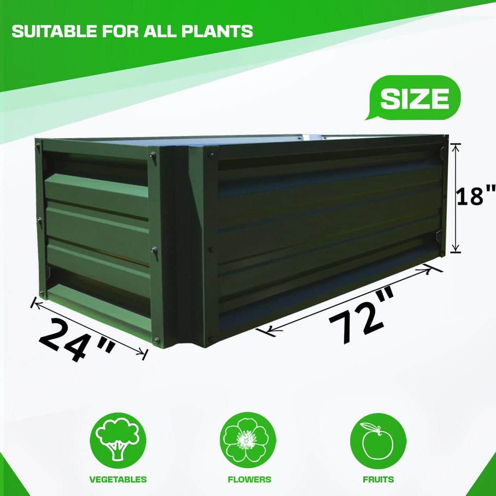 ALL METAL WORKS 24 inch by 72 inch Rectangle Burgundy Metal Planter Box PTTM2X6X18-BURGUNDY
