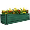 ALL METAL WORKS 24 inch by 72 inch Rectangle Forest Green Metal Planter Box PTTM2X6X18-FORESTGREEN