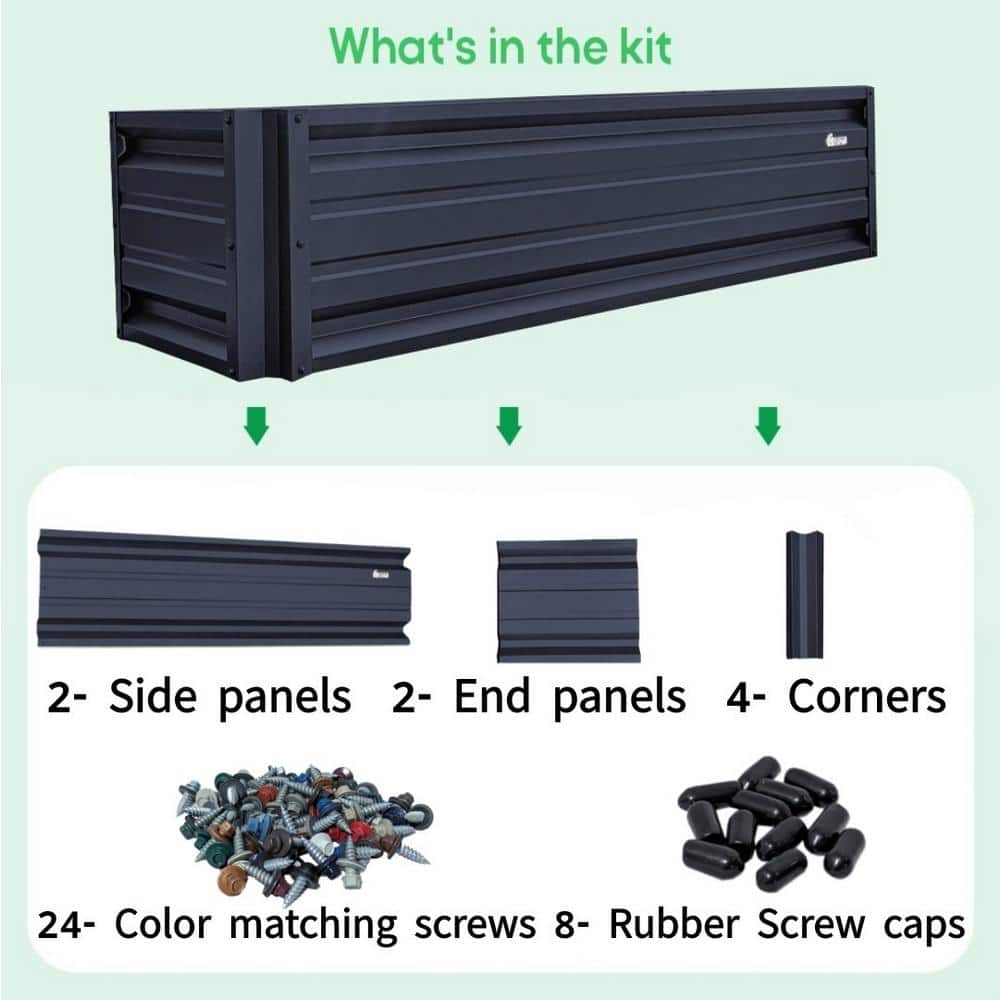 ALL METAL WORKS 24 inch by 72 inch Rectangle Sunset Blue Metal Planter Box PTTM2X6X18-SUNSETBLUE