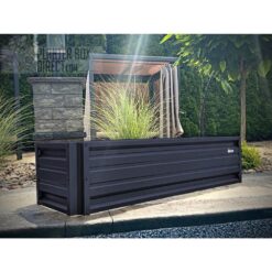 ALL METAL WORKS 24 inch by 72 inch Rectangle Sunset Blue Metal Planter Box PTTM2X6X18-SUNSETBLUE