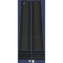 ALL METAL WORKS 24 inch by 72 inch Rectangle Stealth Black Metal Planter Box PTTM2X6X18-STEALTHBLACK