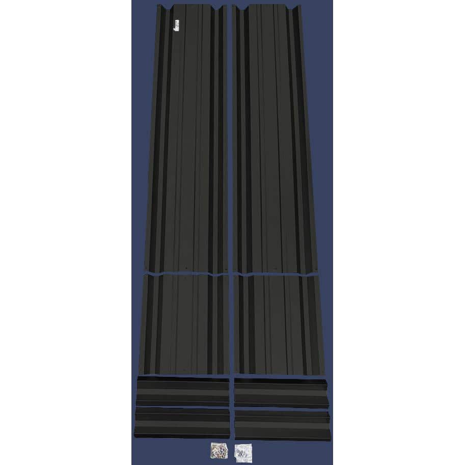 ALL METAL WORKS 24 inch by 72 inch Rectangle Stealth Black Metal Planter Box PTTM2X6X18-STEALTHBLACK