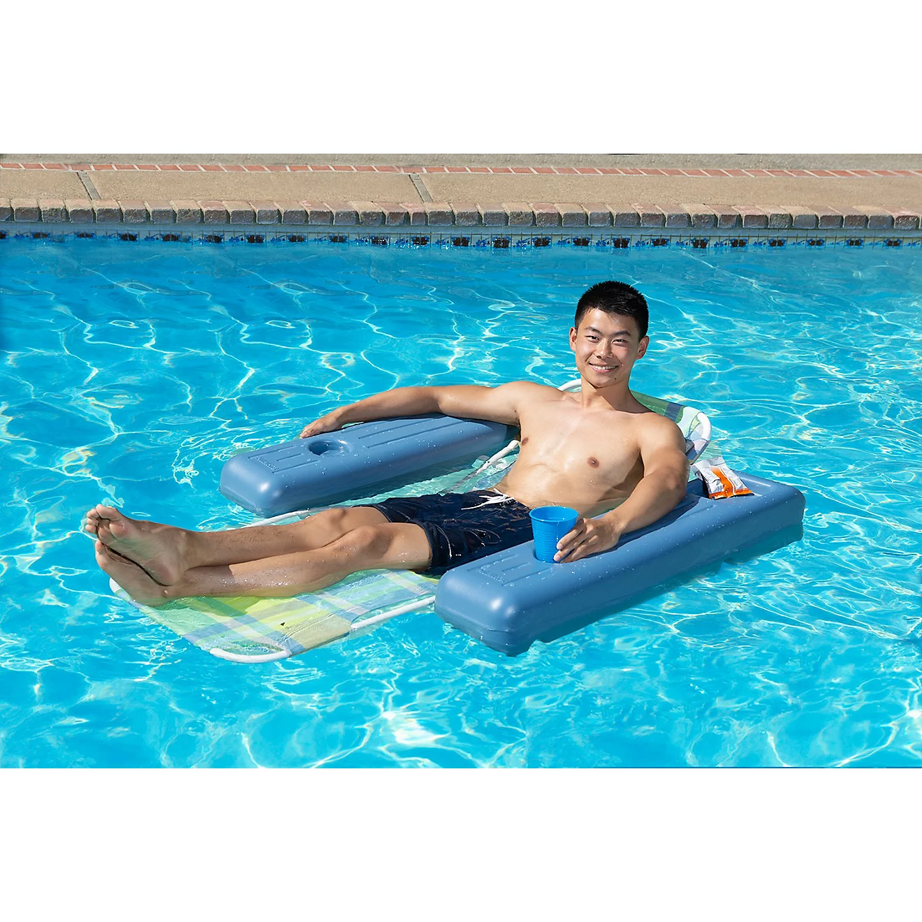 Poolmaster Caribbean Plaid Pool Float Lounge