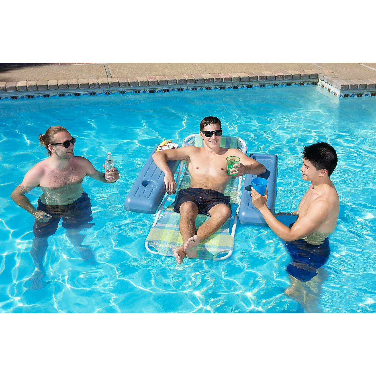 Poolmaster Caribbean Plaid Pool Float Lounge