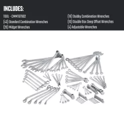 CRAFTSMAN Wrench Set, 96 Pieces, With Standard and Midget Wrenches (CMMT87902)