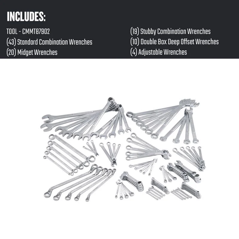 CRAFTSMAN Wrench Set, 96 Pieces, With Standard and Midget Wrenches (CMMT87902)