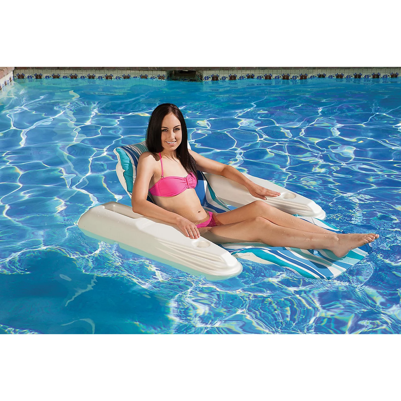 Rio Blue Currents Adjustable Pool Float Chaise Lounge
