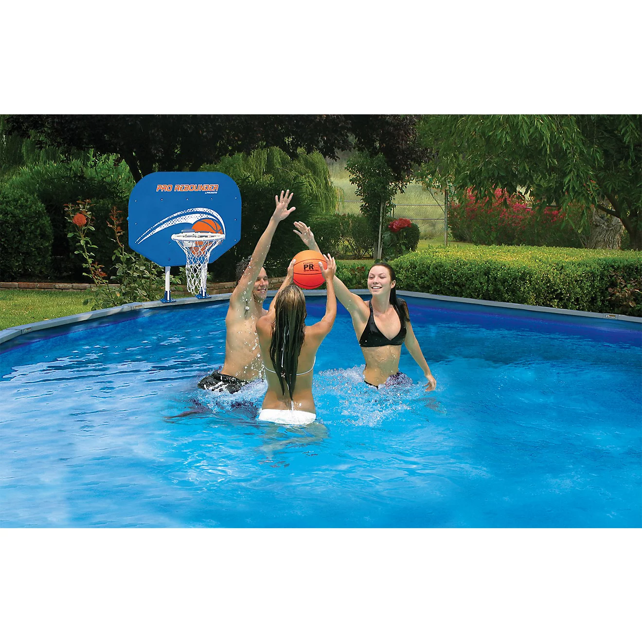 Poolmaster Above-Ground Poolside Basketball/Volleyball Game Combo