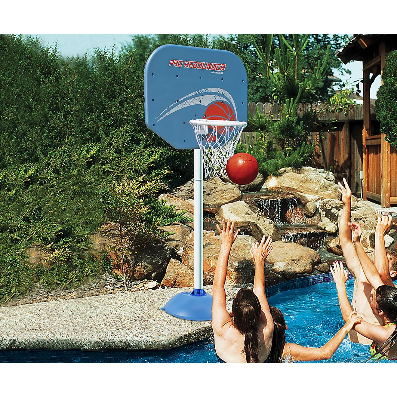 Poolmasyer Pro Rebounder Adjustable Poolside Basketball Game