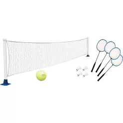 Poolmaster Above-Ground Mounted Poolside Badminton/Volleyball Game Combo