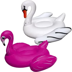Poolmaster Jumbo Swan and Jumbo Flamingo Pool Float 2-Pack