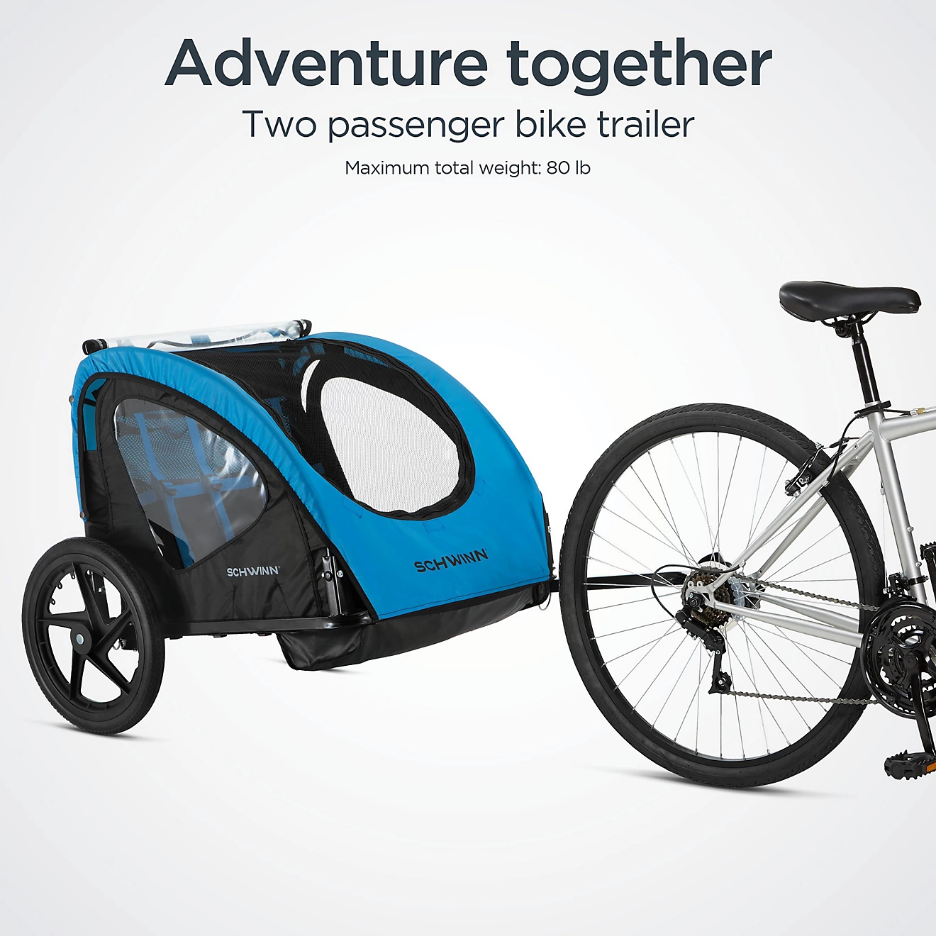 Schwinn Shuttle Double Bike Trailer, Blue