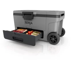 Ninja FrostVault 65qt Wheeled Cooler with Cold Dry Zone, Grey