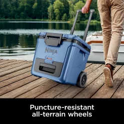 Ninja FrostVault 30qt Wheeled Cooler with Cold Dry Zone, Blue