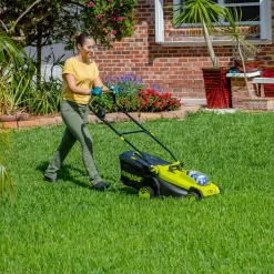 Sun Joe 24V-X2-17LM 48-Volt* IONMAX Cordless Lawn Mower Kit W/ Collection Bag, 17-inch, 6-Position, W/ 2 x 4.0-Ah Batteries + Charger