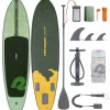 Retrospec Weekender Inflatable Stand Up Paddle Board Includes Paddle, Pump, and Accessories 10’6” Lightweight iSUP, Spruce