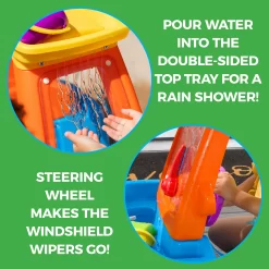 Step2 Car Wash Splash Center Blue Plastic Water Table for Toddlers