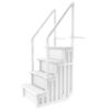 Aqua Select Anti-Slip in-Pool Steps, White, for Above Ground Swimming Pools, Can Mount to Decks 48" to 54" H