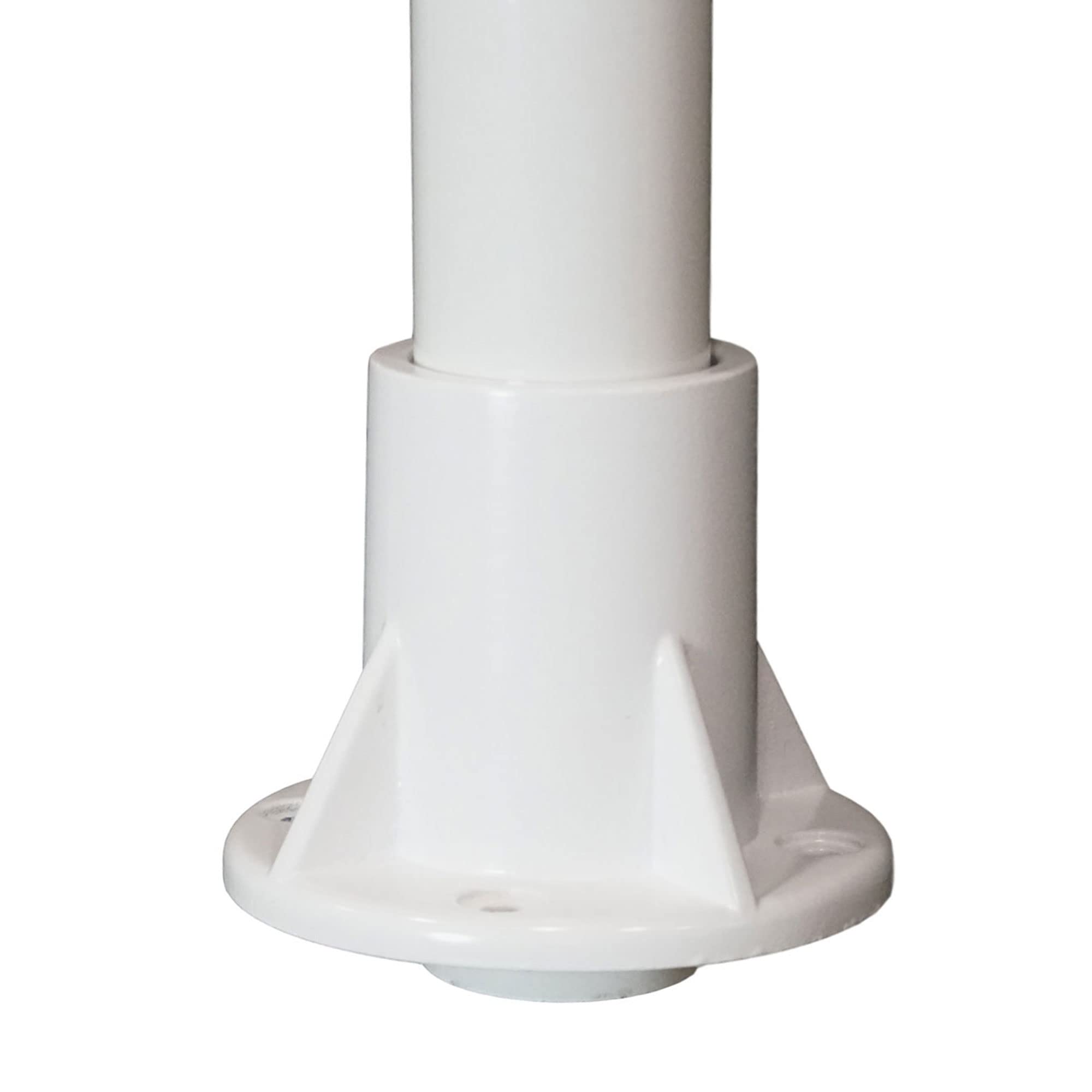 Vinyl Works Snap & Lock Pool Ladder, Plastic Step Ladder for Above Ground or In Ground Swimming Pool, White
