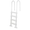 Vinyl Works Snap & Lock Pool Ladder, Plastic Step Ladder for Above Ground or In Ground Swimming Pool, White