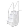 Poolzilla Premium Pool Step Ladder for Above Ground Pools - Deck Mounted Ladder w/Double Handrails