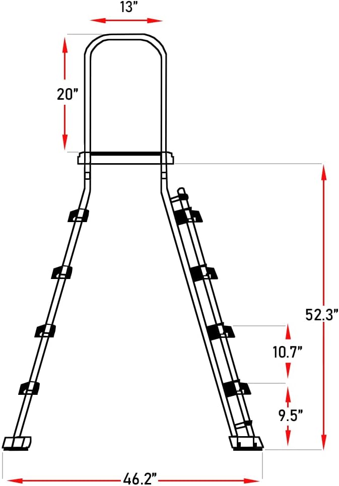 Swimline Above Ground Pool A Frame Ladder with Barrier for 48 Inch Pools | 87950