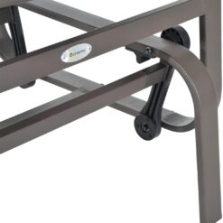 Outsunny Outdoor Glider Chair, Gliders for Outside Patio with Smooth Rocking Mechanism and Lightweight Construction for Backyard, Gray
