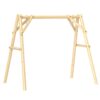 Outsunny 660 lbs Porch Swing Frame, Heavy Duty A-Frame Wooden Swing Stand for DIY Painting, Freestanding Hanging Chair Stand Only