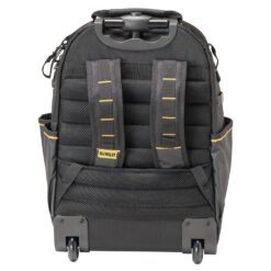 DeWalt Polyester/Tarpaulin Pro Backpack on Wheels Tool Bag 46 pocket Black/Yellow 1 pc