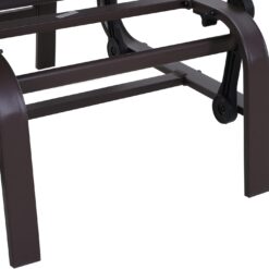 Outsunny Outdoor Glider Chair, Gliders for Outside Patio with Smooth Rocking Mechanism and Lightweight Construction for Backyard, Brown