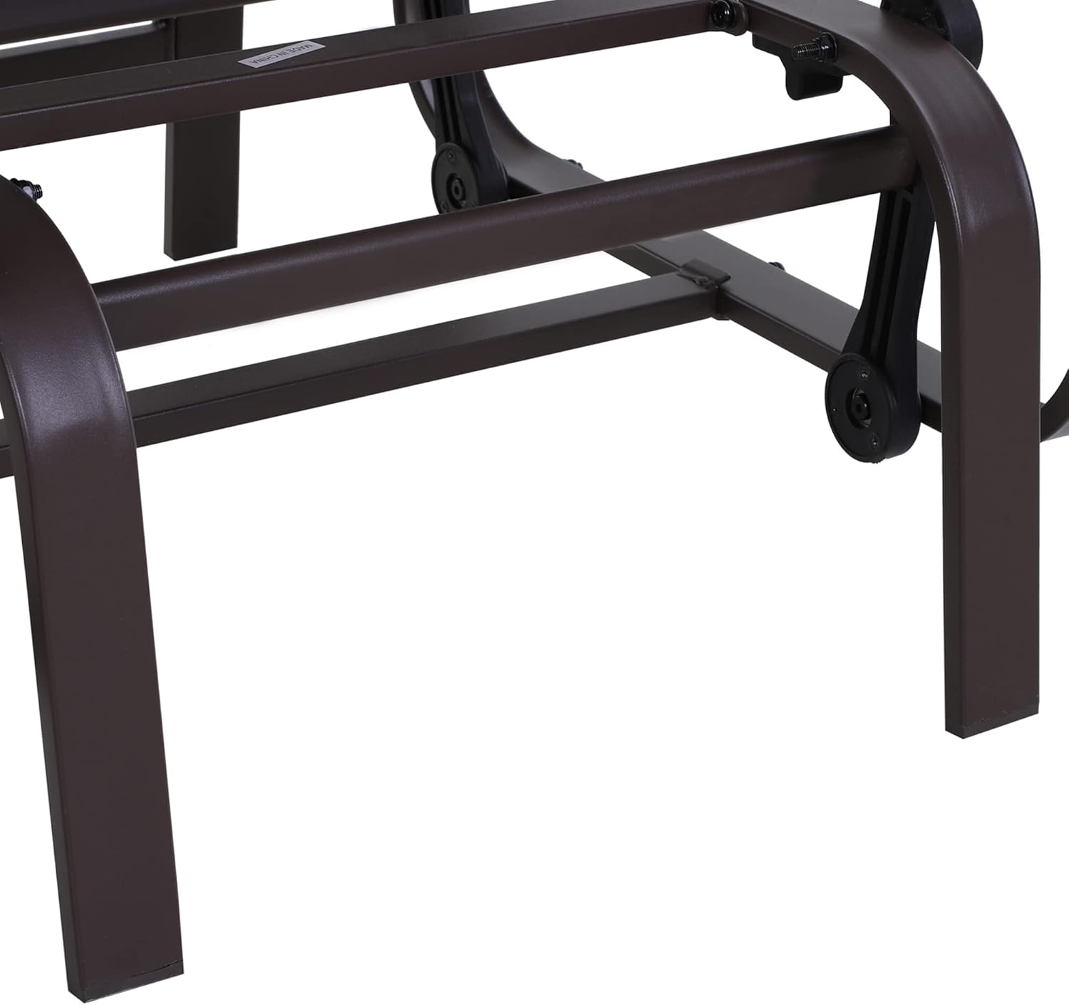 Outsunny Outdoor Glider Chair, Gliders for Outside Patio with Smooth Rocking Mechanism and Lightweight Construction for Backyard, Brown