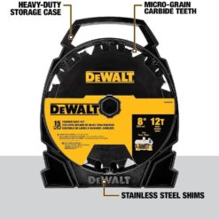 DEWALT Stacked Dado Saw Blade 8 Inch 12 Tooth (DW812DADO)