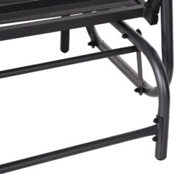 Outsunny 2-Person Outdoor Glider Bench, Patio Double Swing Rocking Chair Loveseat w/Powder Coated Steel Frame, Gray