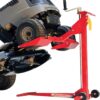 MoJack EZ Max - Riding Lawn Mower Lift, 450lb Lifting Capacity, Fits Most Residential & ZTR Mowers, Space-Saving Folding, Red