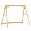Outsunny 770lbs Porch Swing Frame, Heavy Duty A-Frame Wooden Swing Stand with Reinforced Bars, Freestanding Hanging Chair Stand Only