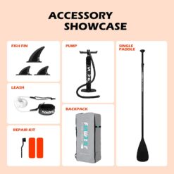 FunWater Inflatable Ultra-Light Stand Up Paddle Board for All Skill Levels with Premium SUP Paddleboard Accessories