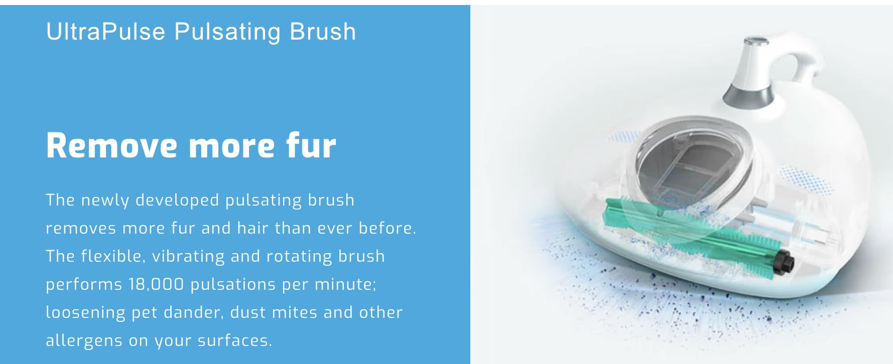 Raycop RN Bed Vacuum Cleaner with UV Light and Pulsating Brush Technology for Pet Hair Cleaning - 15Kpa Powerful Suction