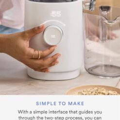 Nama M1 Plant Milk Maker – Homemade Oat, Seed, & Nut Milk Maker Machine – Blends & Strains in One Container – White