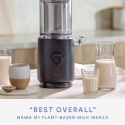 Nama M1 Plant Milk Maker – Homemade Oat, Seed, & Nut Milk Maker Machine – Blends & Strains in One Container – Black