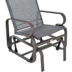 Outsunny Outdoor Glider Chair, Gliders for Outside Patio with Smooth Rocking Mechanism and Lightweight Construction for Backyard, Gray