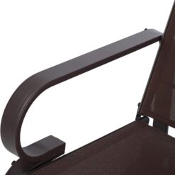 Outsunny Outdoor Glider Chair, Gliders for Outside Patio with Smooth Rocking Mechanism and Lightweight Construction for Backyard, Brown