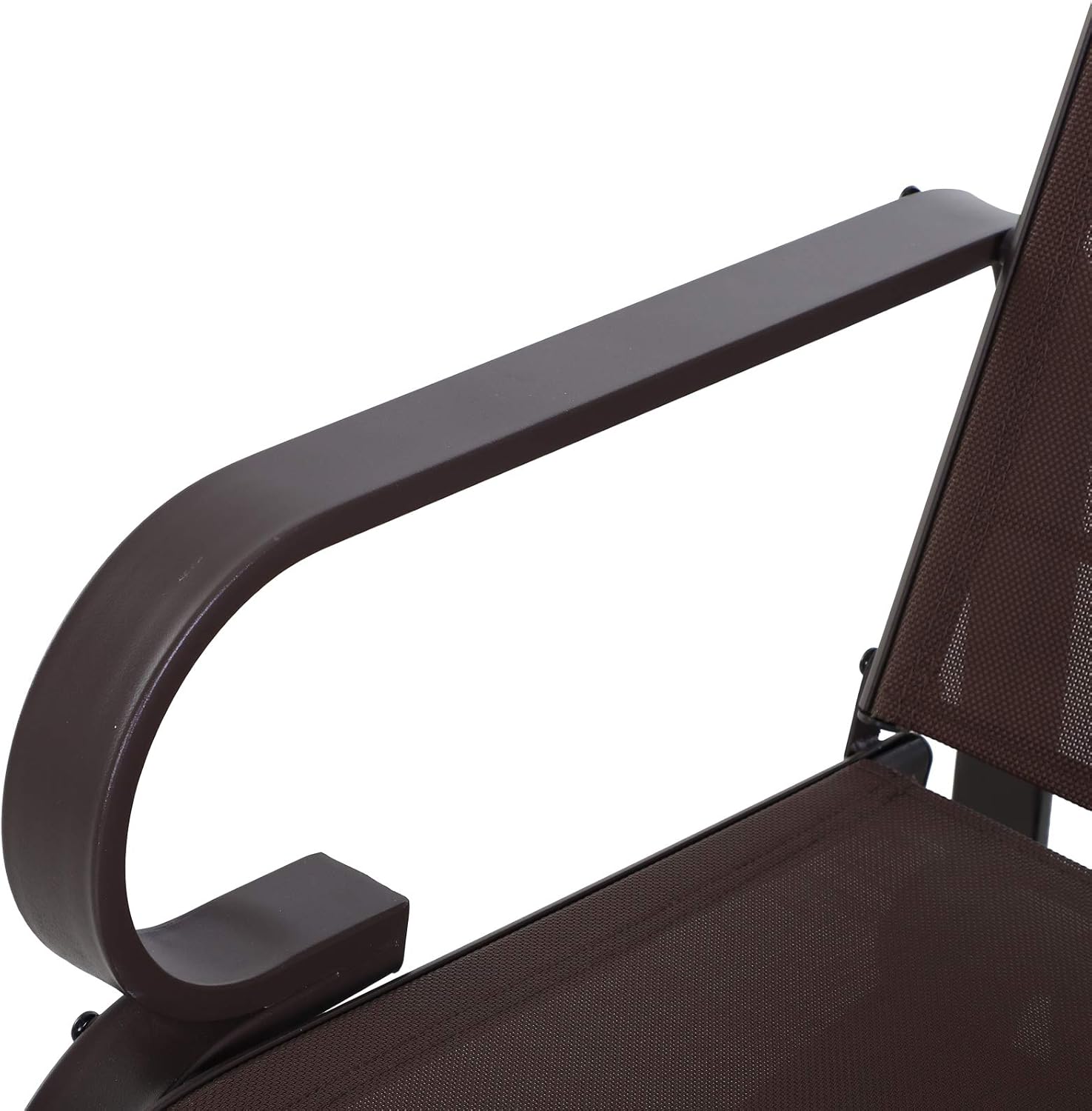Outsunny Outdoor Glider Chair, Gliders for Outside Patio with Smooth Rocking Mechanism and Lightweight Construction for Backyard, Brown
