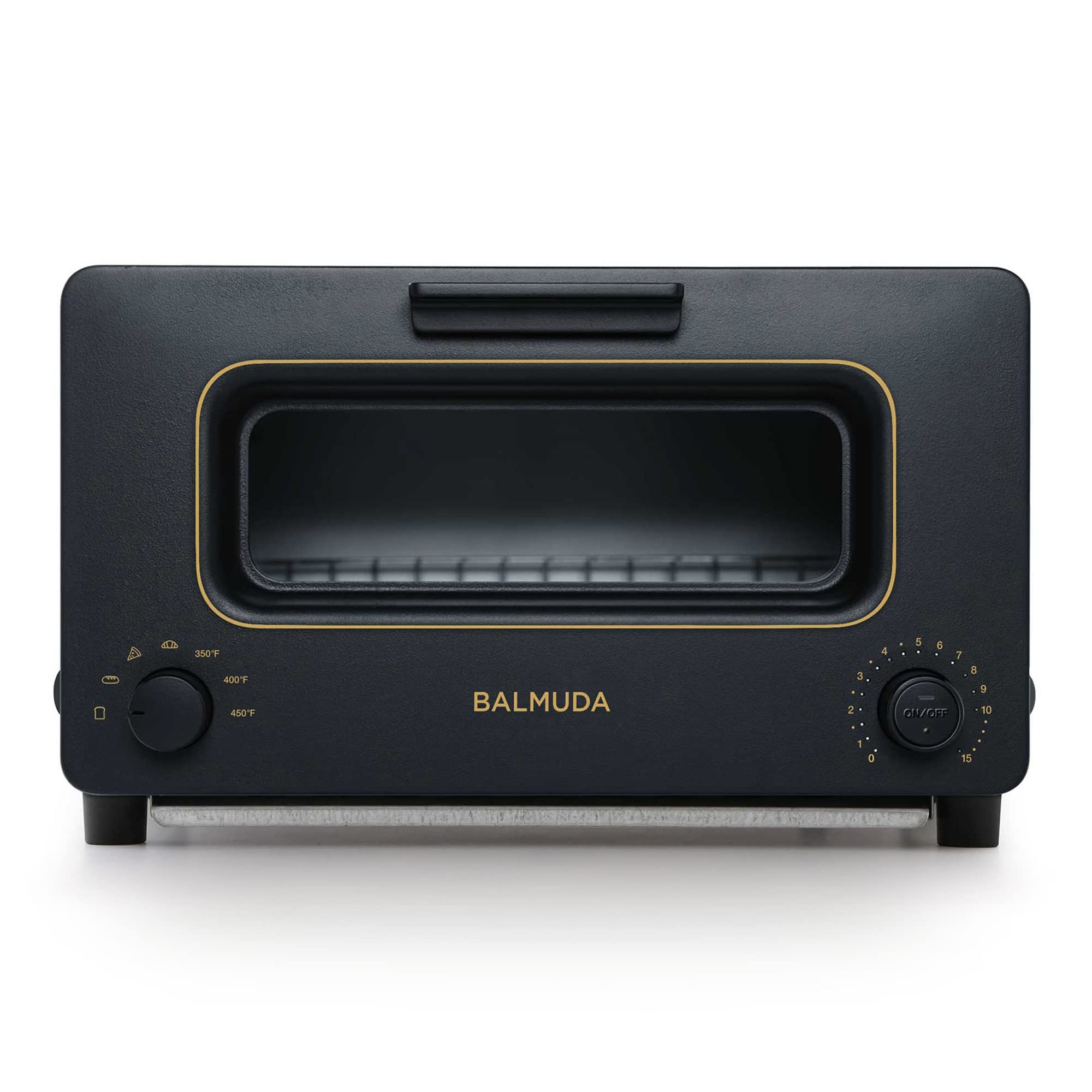 BALMUDA The Toaster, Steam Oven Toaster, Precise Heat Control, Steam Technology, Baking Pan, US Version, Black